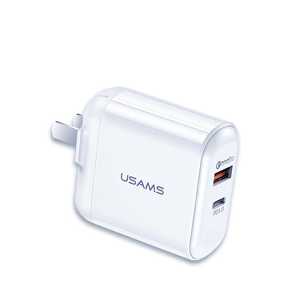 Qc3.0 24W Type-C Pd Fast Charging Usb Charger For Iphone 11 Pro Huawei P30 Xiaomi Mi9 S10+ Note10 White 840079116734