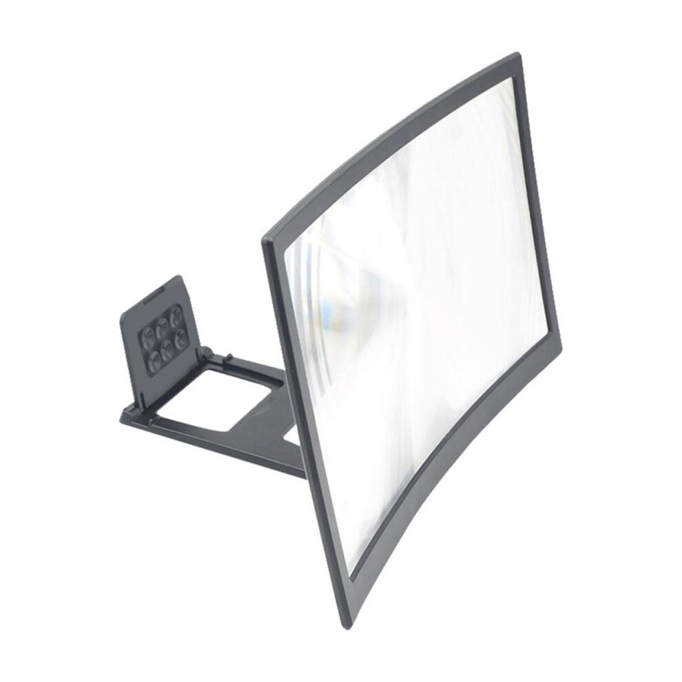 12 Inch Curved 3D Hd Phone Screen Magnifier Movie Video Amplifier For Smart Phones Below 6.5 Inch For Iphone For Samsung Black 840079331090