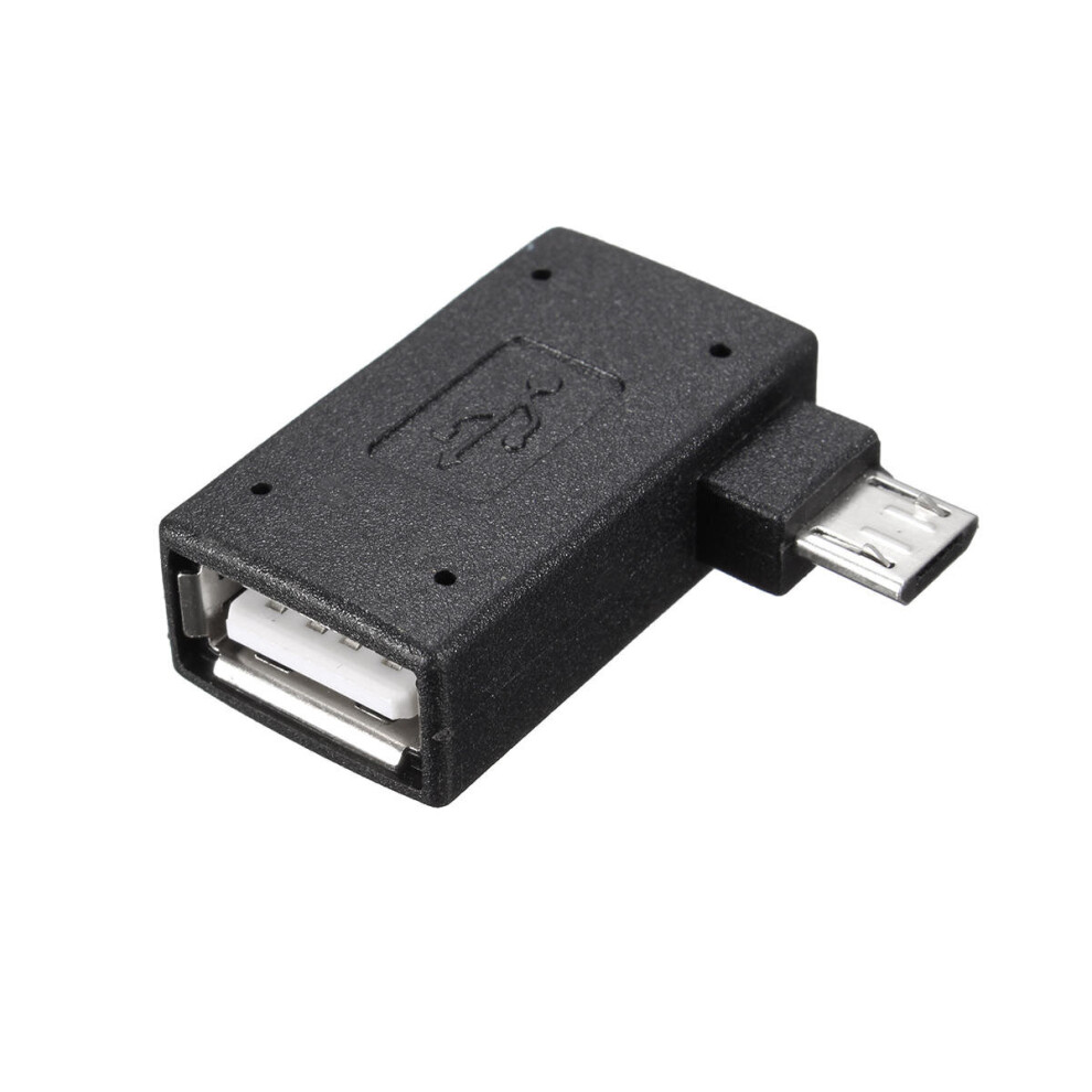 2Pcs 90 Degree Micro Usb Otg Adapter Male To Usb 2.0 Converter For Xiaomi Huawei Android 840079123985