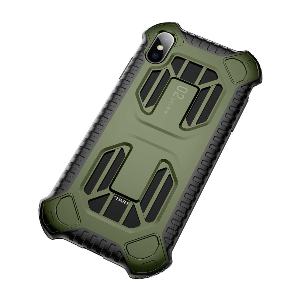 Armor Protective Case For Iphone Xs Shockproof Heat Dissipation Back Cover Color Green 840079107848