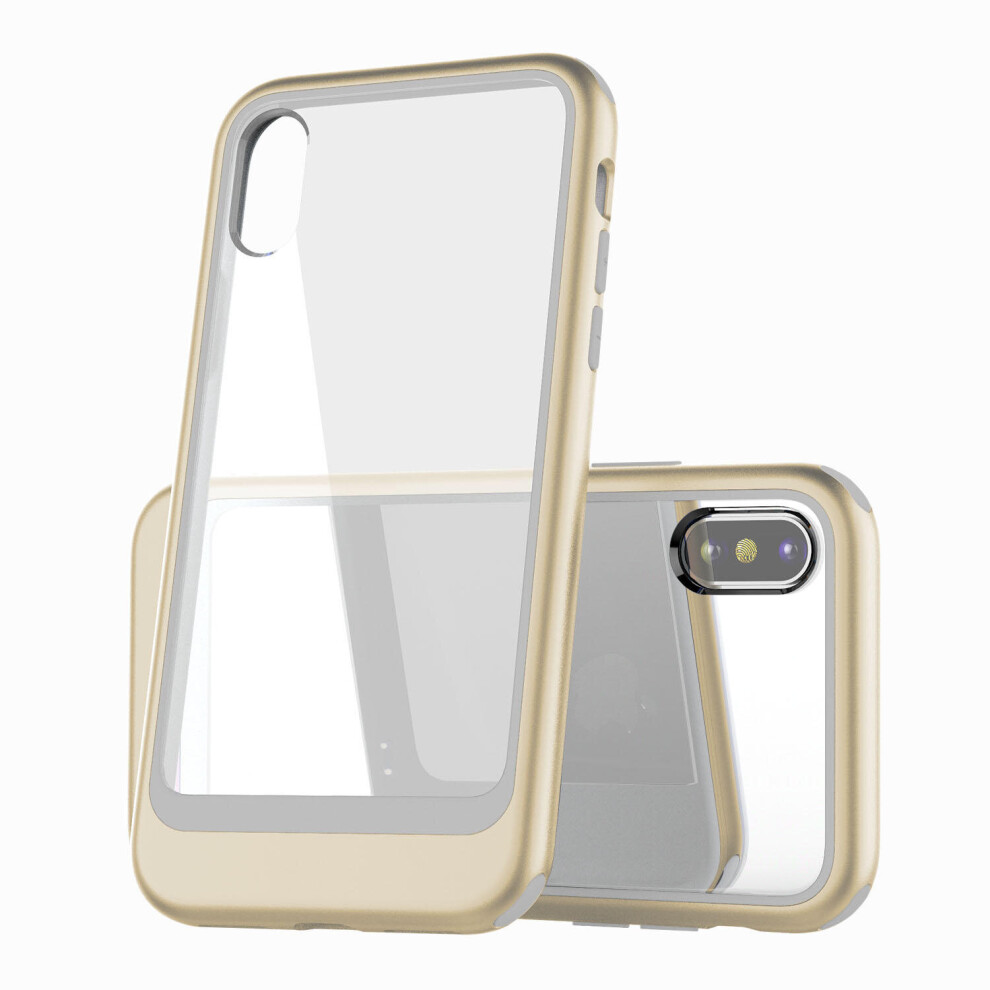 Clear Transparent Protective Case For Iphone X Shockproof Air Cushion Corners Tpu Case Color Golden 840079092489