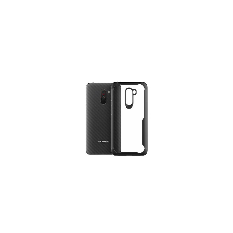 Bakeey™ Transparent Shockproof Hard Back Cover Protective Case For Xiaomi Pocophone F1 Color Black 840079093721
