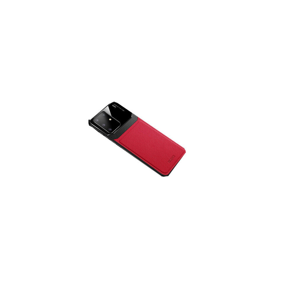 2Pcs For Samsung Galaxy S20 Luxury Business Pu Leather Mirror Glass Shockproof Protective Case Color Red 7082497842182