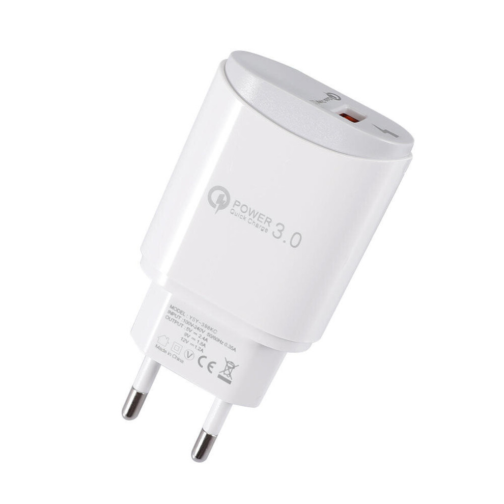 2.4A Usb Type C Micro Usb Fast Charging Charger Adapter Eu Plug For Iphone X Xs Huawei P30 Xiaomi Mi8 Mi9 Oneplus 7 S10 Color White 840079114938