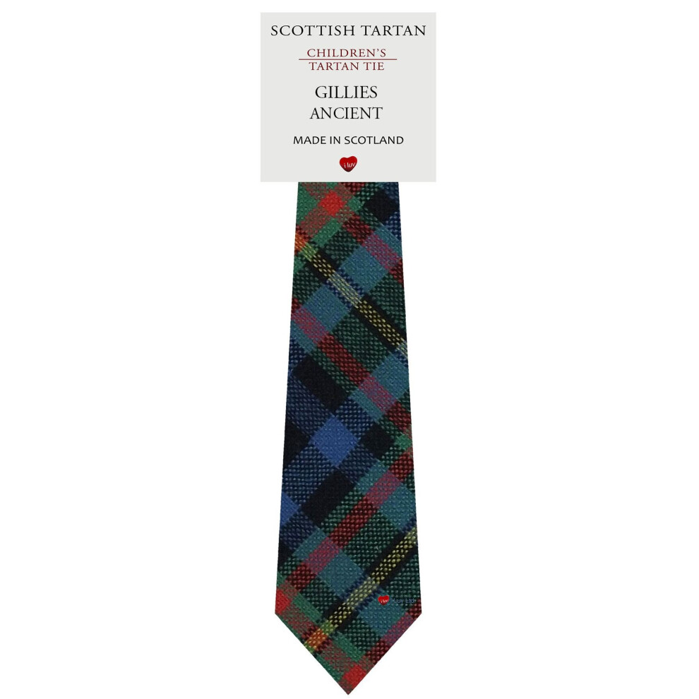 Boys All Wool Tie Woven And Made in Scotland in Gillies Ancient Tartan