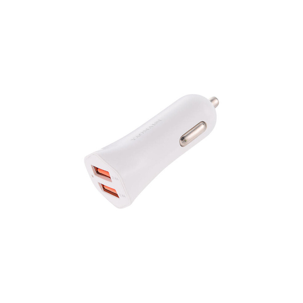 4.8A Dual Usb Fast Car Charger For Iphone X 8Plus Oneplus 5 Xiaomi Mi6 Redmi Note 4 Mi A1 Color White 840079319098