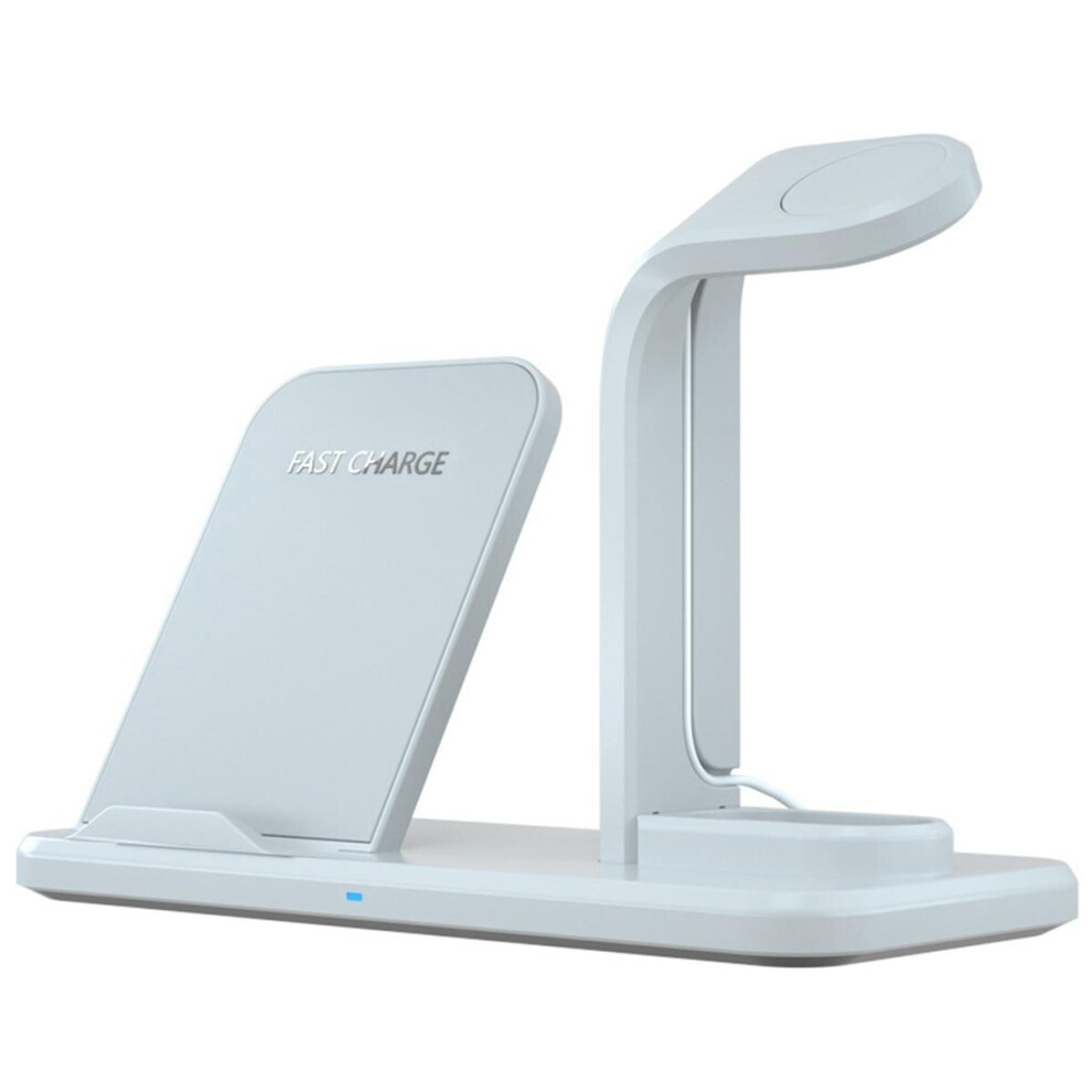 Qi Wireless Charger Fast Charging Phone Holder Watch Holder Pencil Holder Earphone Holder For Smart Phone Apple Watch Apple Airpods Color White 840079319128