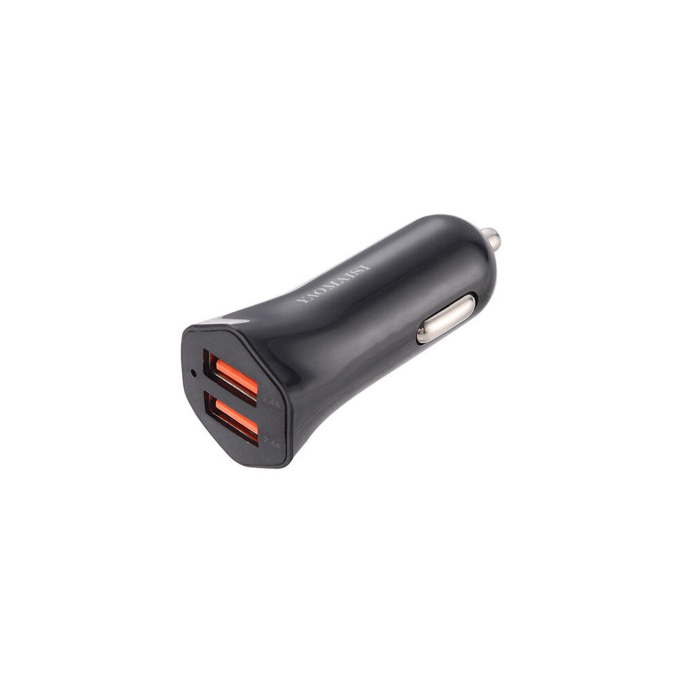 4.8A Dual Usb Fast Car Charger For Iphone X 8Plus Oneplus 5 Xiaomi Mi6 Redmi Note 4 Mi A1 Color Black 840079319081