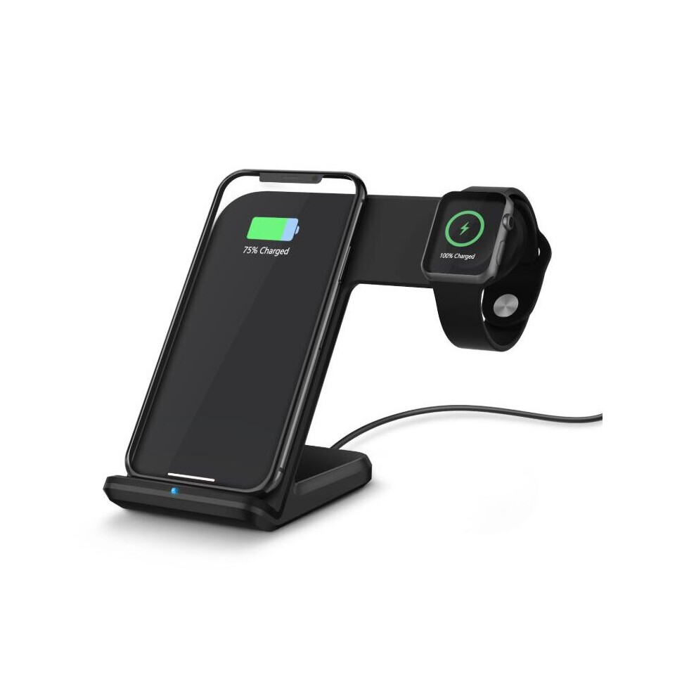 10W Qi Phone Docks Wireless Fast Charger Charging Station Dock Stand For Samsung S8 S9 For Iphone Color Black 840079331922