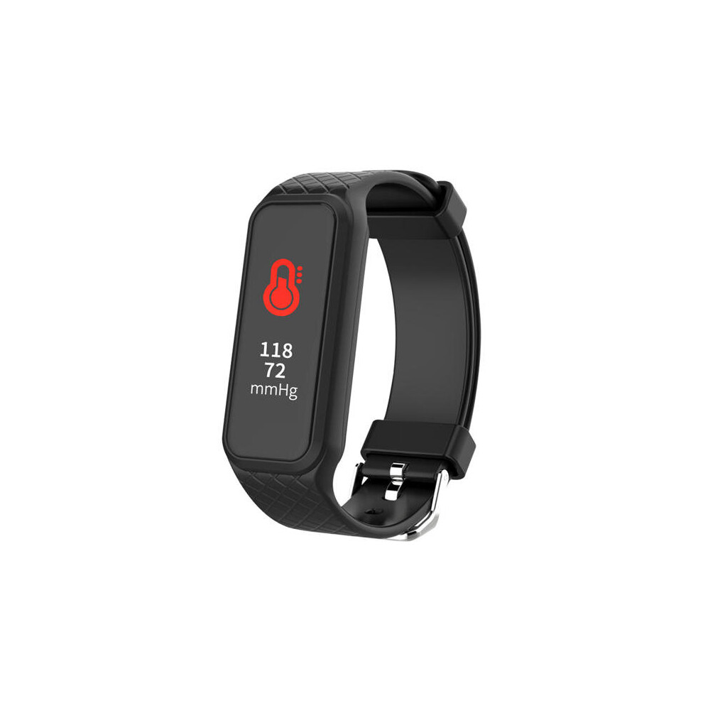 X3 Blood Pressure Heart Rate Monitor Pedometer Fitness Tracker Bluetooth Smart Wristband Color Black 840079336323