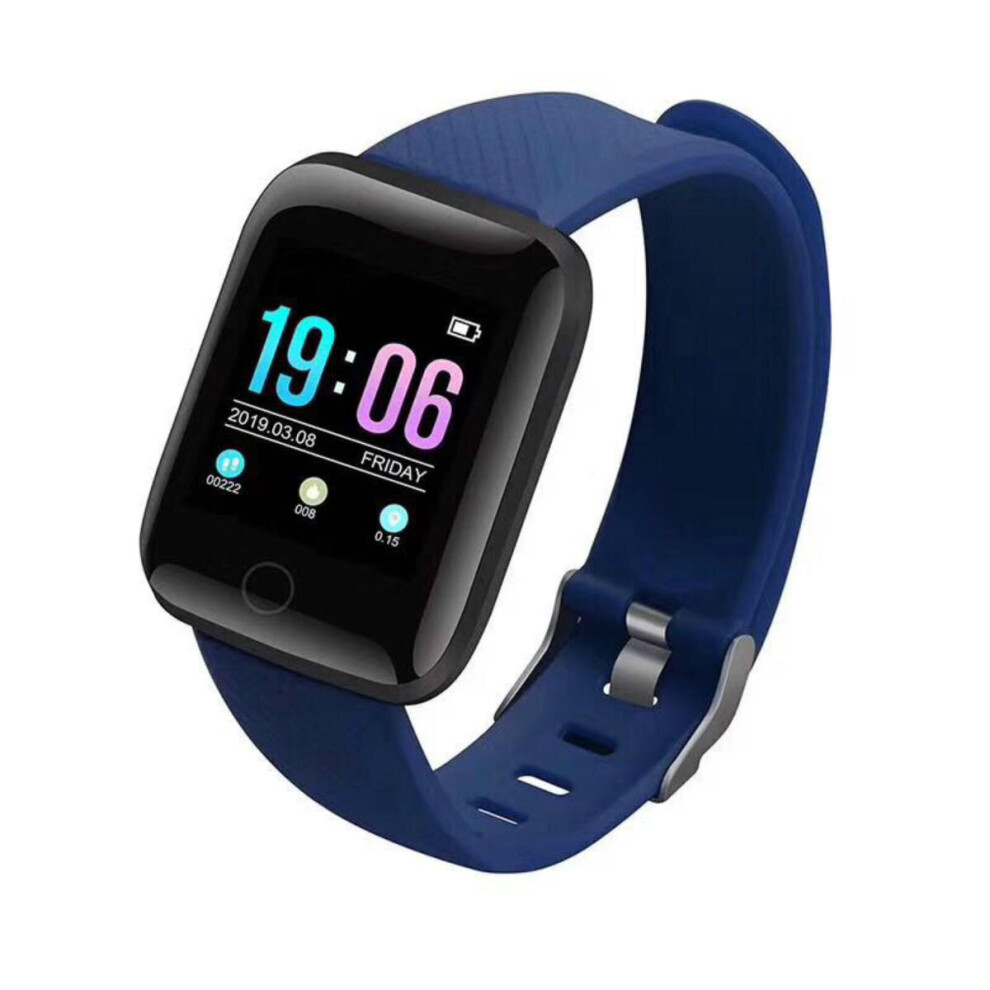 1.3' Dynamic Ui Hr Blood Pressure Social App Notification Anti-Lost Alarm Smart Watch Color Blue 840079319227