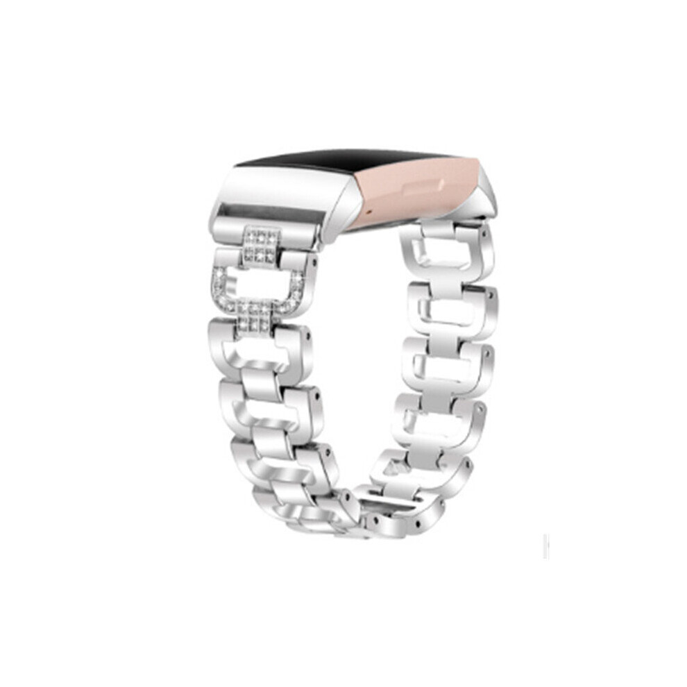 Stainless Steel Watch Band Strap For Fitbit Charge 3 Silver 840079328298