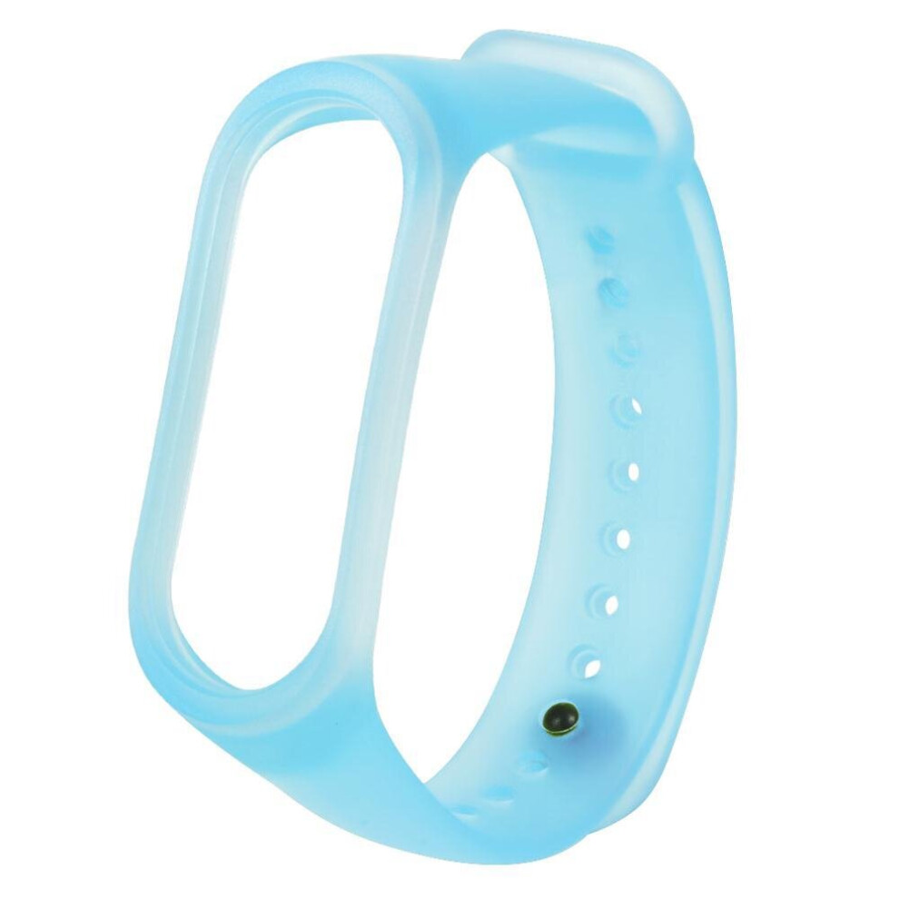 4Pcs Jelly Translucent Colorful Tpe Watch Band Strap Replacement For Xiaomi Miband 3 Color Blue 840079328496