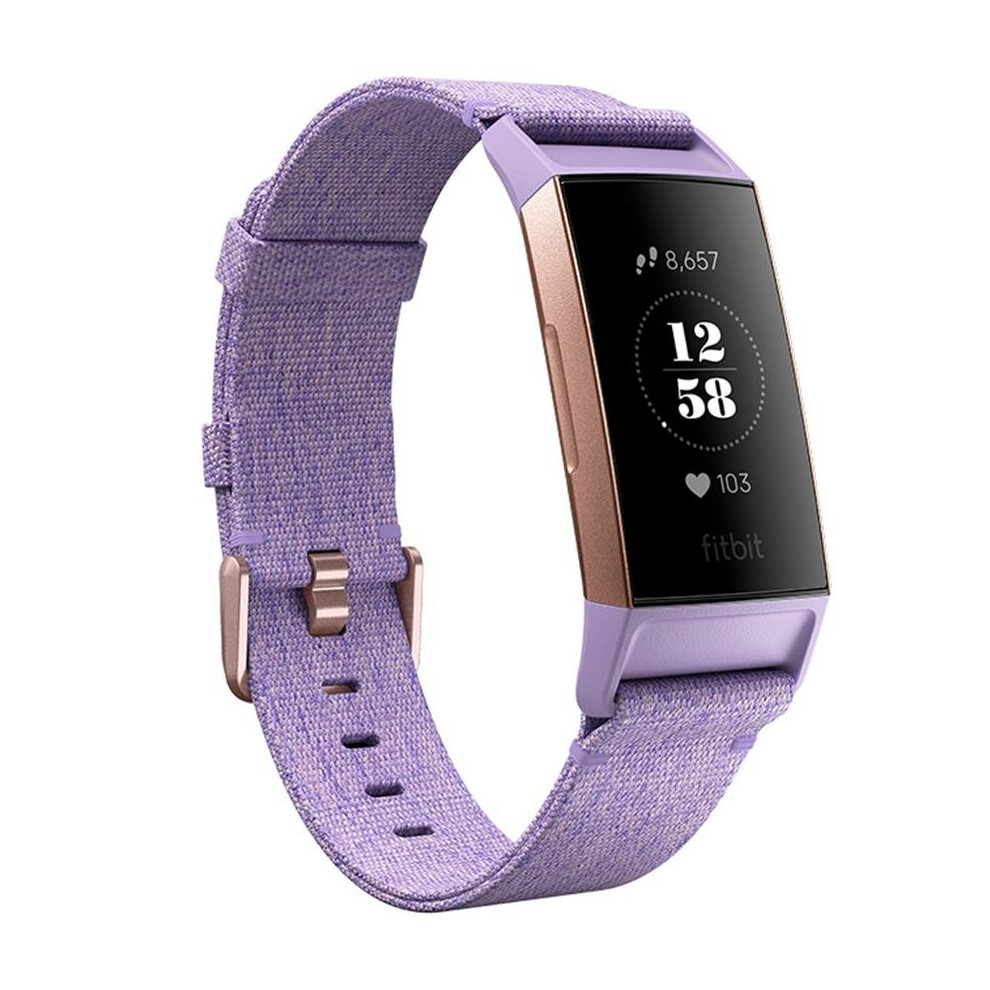 Canvas Nylon Denim Replacement Watch Band Strap For Sport Smart Watch Fitbit Charge 3 Blue 840079328212