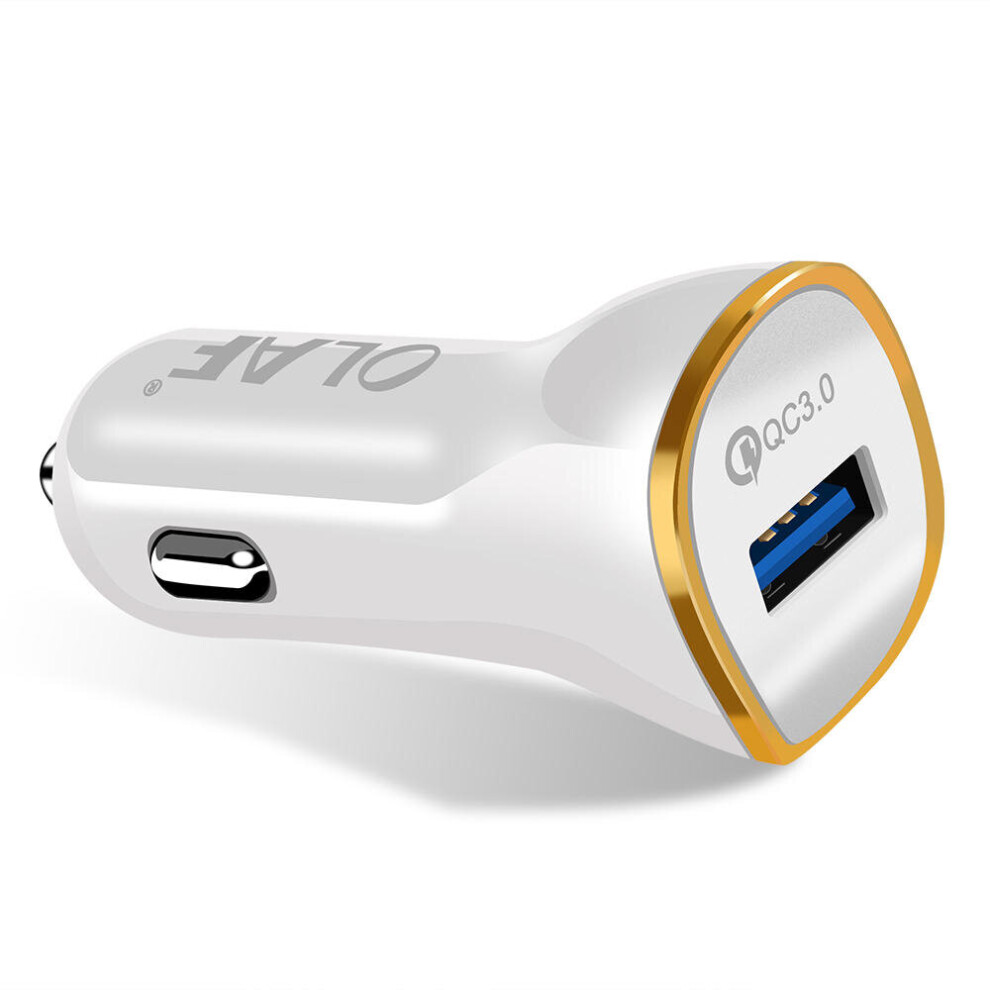 Quick Charge 3.0 5V 3.1A Fast Charging Usb Port Usb Car Charger For Mobile Phone White 840079141620