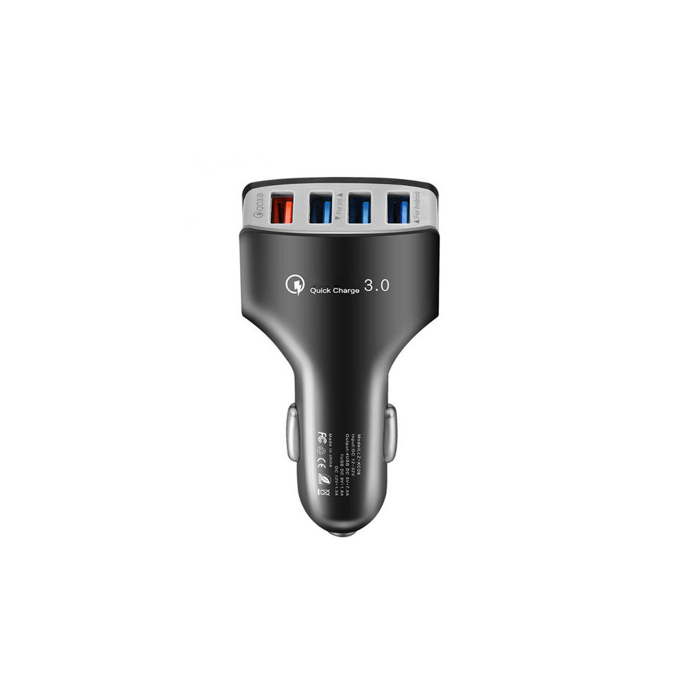 4 Ports Qc3.0 Fast Car Charger For Iphone X 8Plus Oneplus 5T Xiaomi Redmi 5 Plus S8 Color Black 840079303783