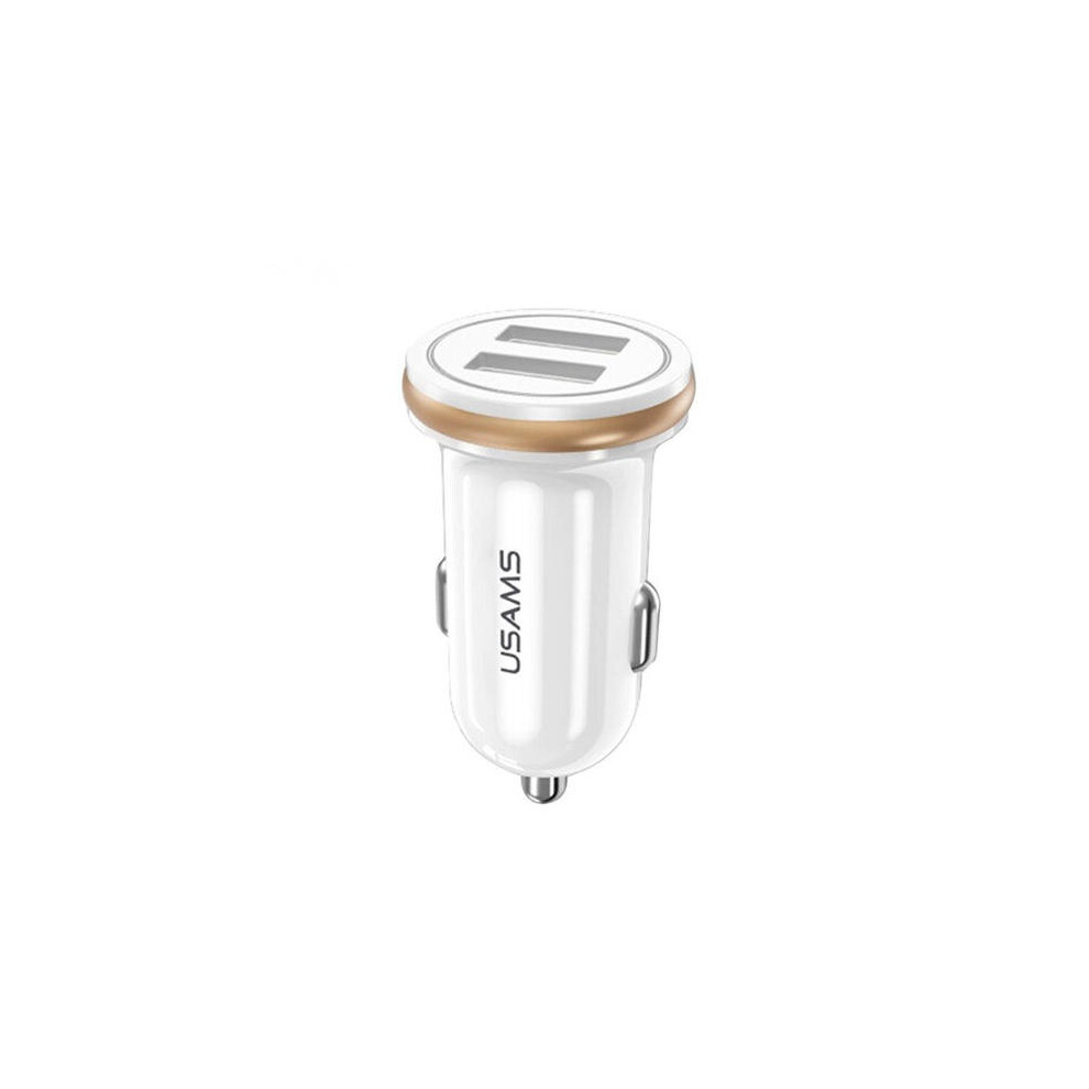 2.4A Dual Usb Ports Fast Car Charger With Led For Iphone X 8Plus Oneplus 6 5T Xiaomi Mi8 Color Light/White 840079141330