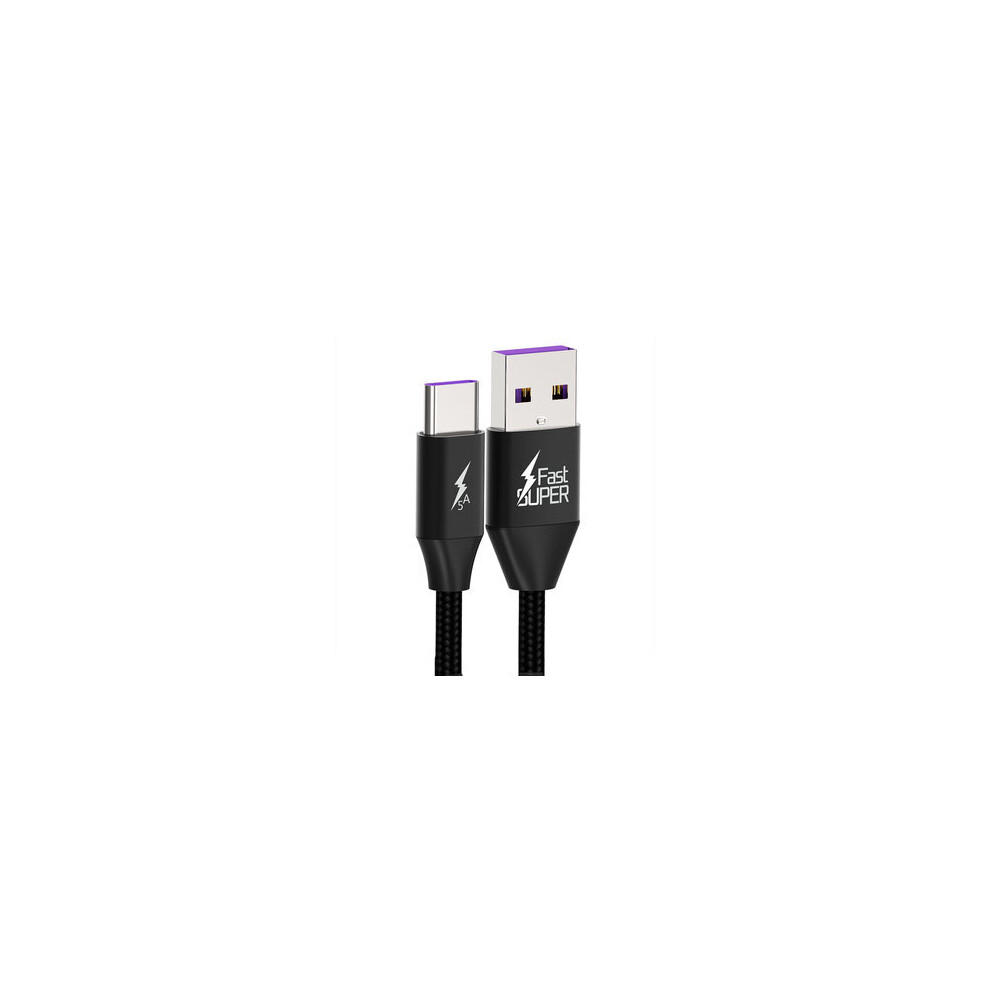 2Pcs 5A Type C 2M/6.56Ft Fast Charging Data Cable For Huawei P30 Pro Mate 30 Xiaomi Mi9 9Pro 5G Oneplus 6 Pro S10+ Note 10+ 5G 840079320582