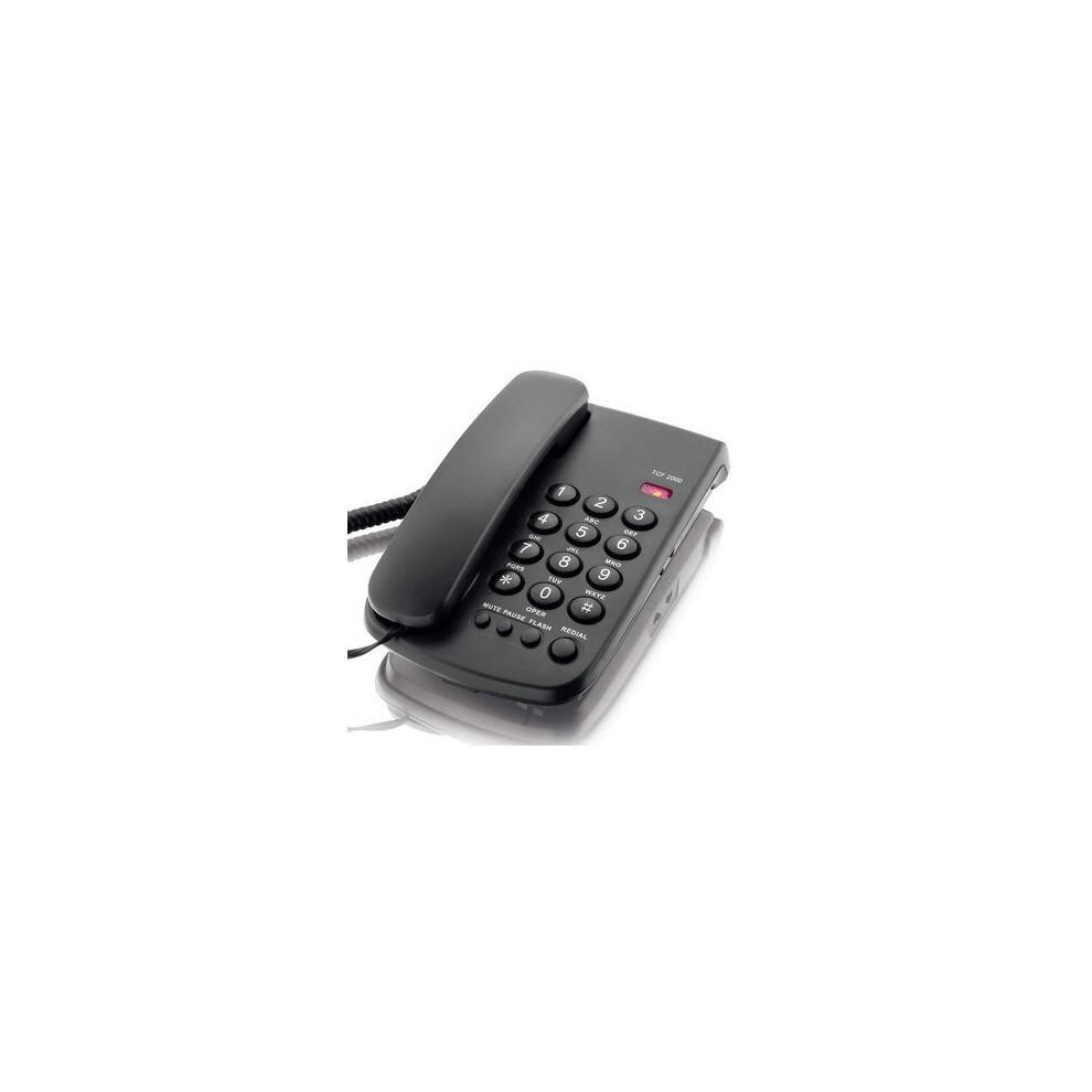 Tcf-2000 Desktop Corded Landline Phone Fixed Telephone Mute/Pause/Flash/Redial For Home Office Hotels 840079123435