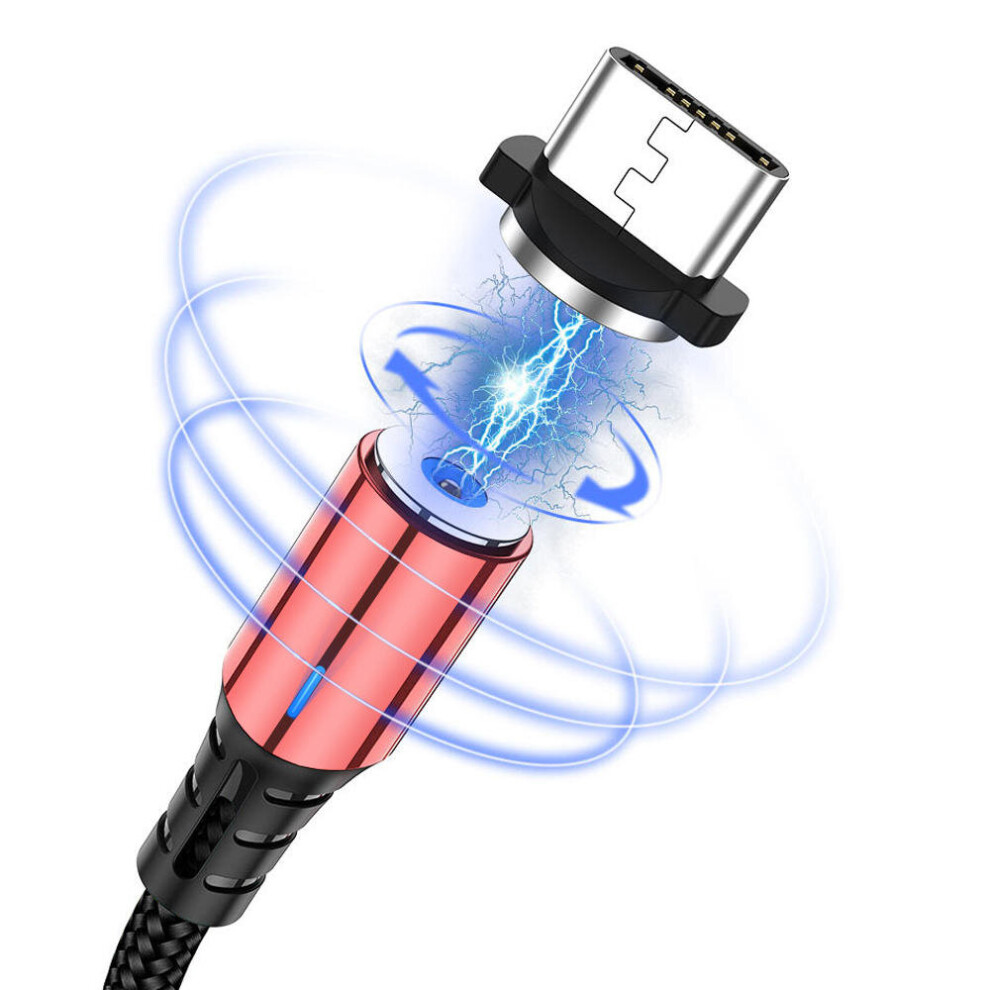 2Pcs 2.4A Led Indicator Fast Charging Magnetic Data Cable For Huawei P30 Pro Mate 30 5G Xiaomi 9Pro Redmi K30 S10+ Note10 5G 840079321947
