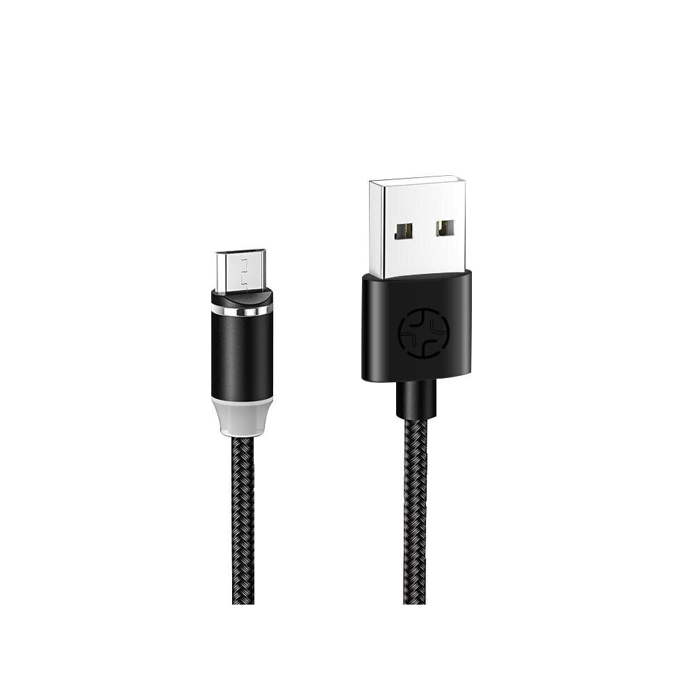 Led 2.4A Magnetic Round Rotate Micro Usb Data Cable 1.2M For Samsung S10 Xiaomi Redmi K30 Lg Huawei Color Black 840079303509