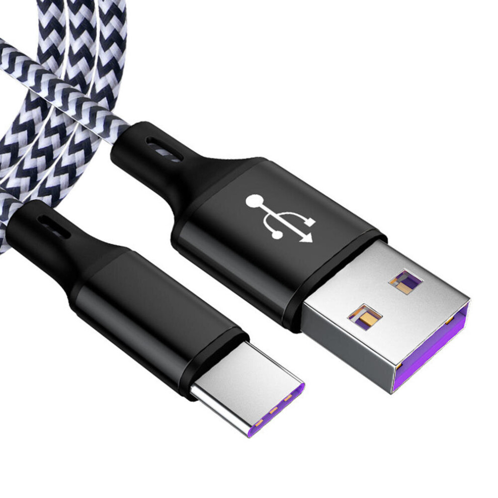 5A Type C Nylon Braided Fasting Charging Data Cable For Xiaomi Mi8 Mi9 Huawei P20 P30 S9 Note S10 S10+ Color Black 840079304360