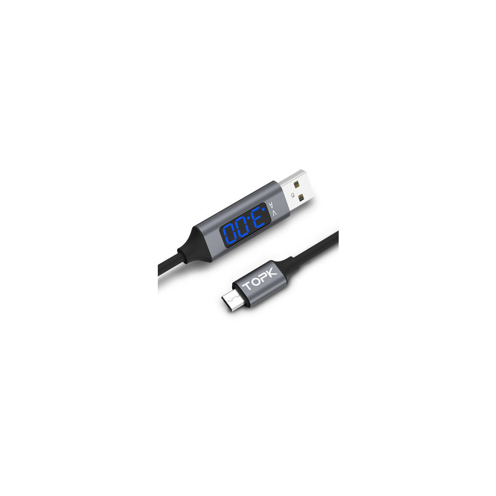 3A Micro Usb Lcd Display Fast Charging Data Cable 3.28Ft/1M For Honor 8X Xiaomi Redmi Note 5 840079122247