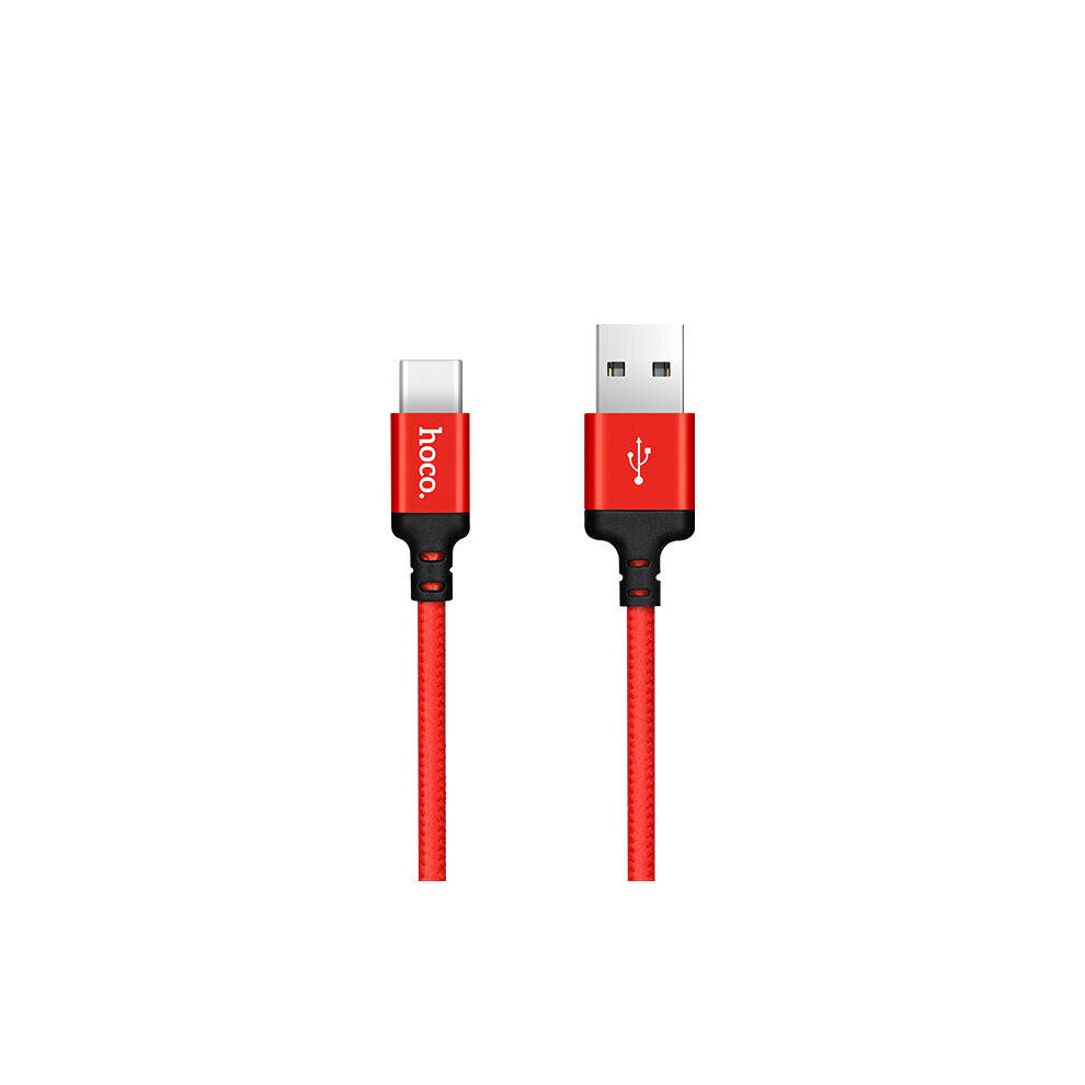 2Pcs X14 2.4A Type C Usb 3.0 Charging Data Cable For Xiaomi Mi A2 Pocophone F1 Redblack Color 840079123237