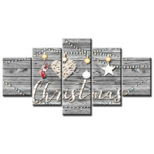 Spray Oil Paintings Canvas Five Combination Decorative Paintings Christmas Decor Wall Art For Home Decoration