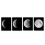 Hand Painted Four Combination Decorative Paintings Gradient Moonlight Wall Art For Home Decoration 1