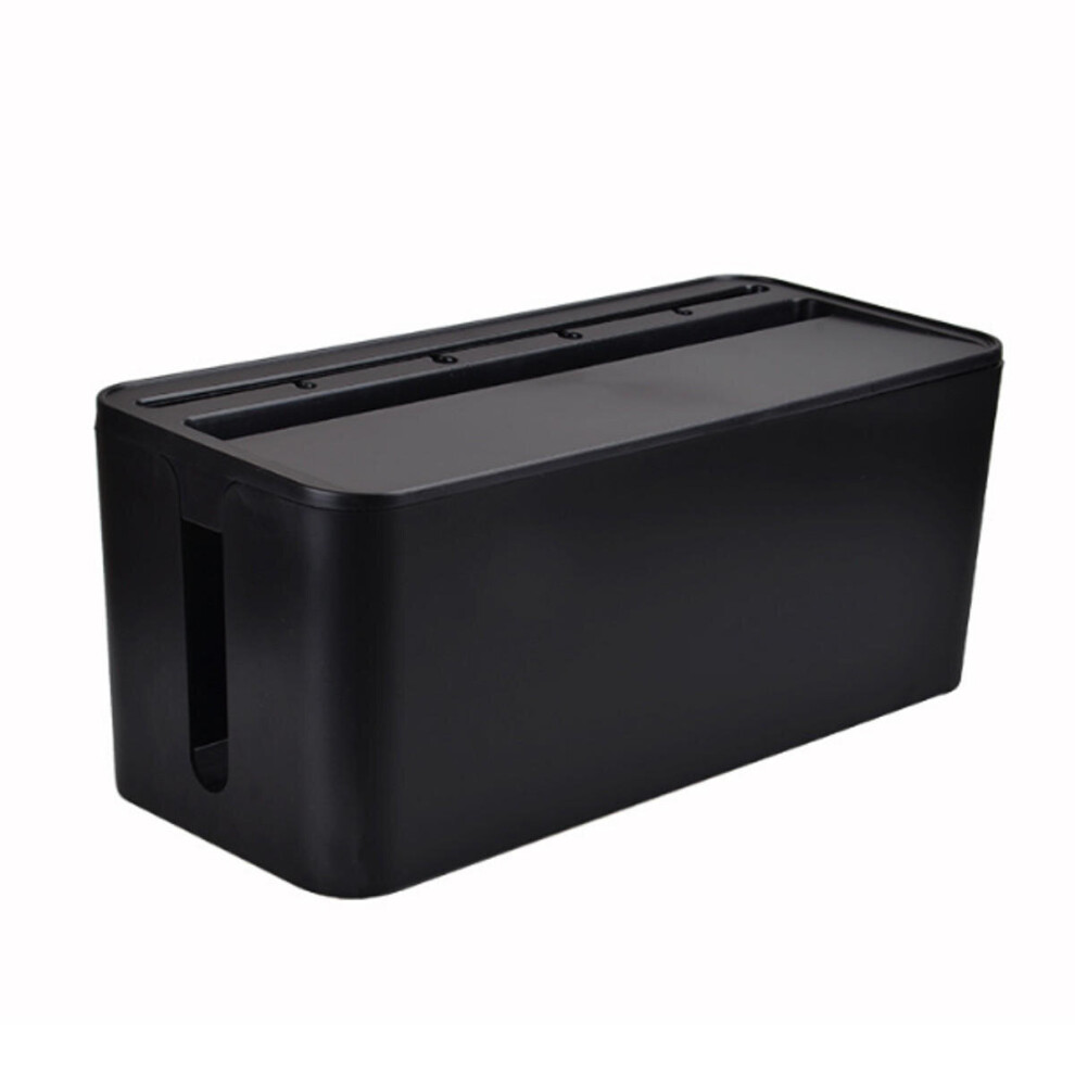 Cable Storage Box Case Wire Management Power Plug Cord Socket Safety Desktop Organizer Black Color 840079336033