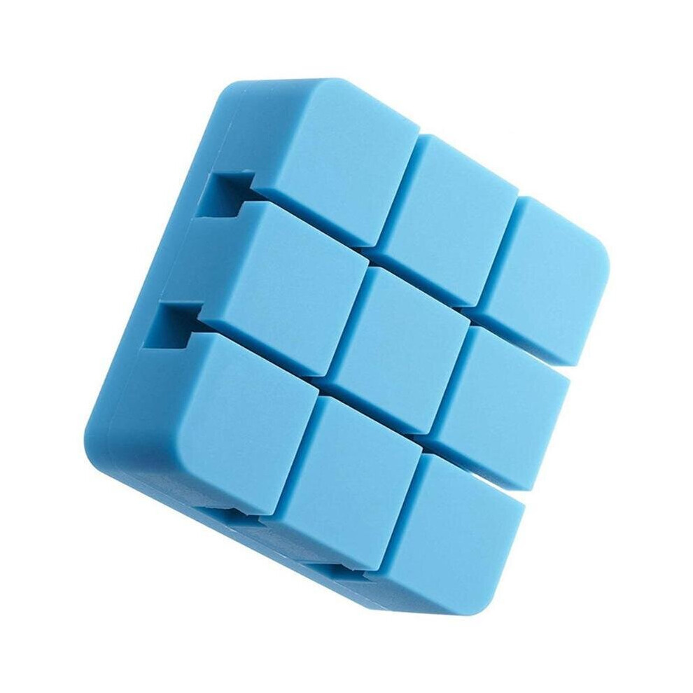 Pattern Multi-Functional Silicone Wire Clip Holder Earphone Usb Cable Cord Winder Wrap Desktop Cable Organizer Wire Management Holder Blue Color 840079327390