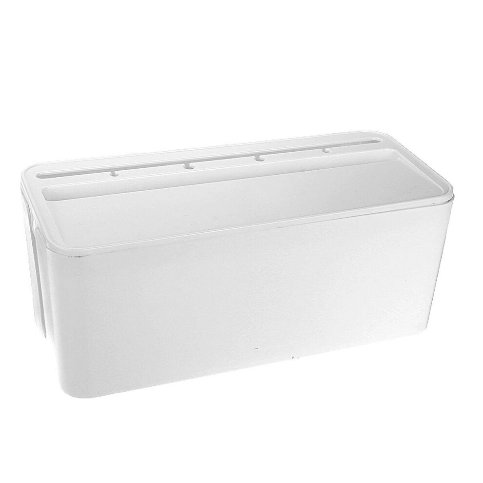 Cable Storage Box Case Wire Management Power Plug Cord Socket Safety Desktop Organizer White Color 840079336040