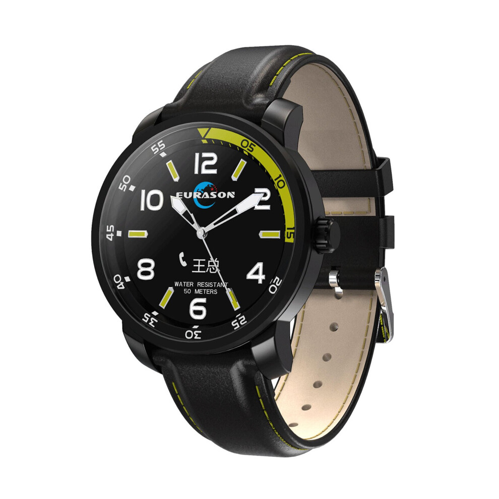 H2 Wireless Charge 5Atm Luminous Hands Sleep Monitor Social Message View Fitness Smart Watch Black Yellow Color Black,Yellow 840079330970