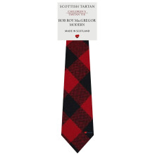 Boys All Wool Tie Woven And Made in Scotland in Rob Roy MacGregor Modern Tartan