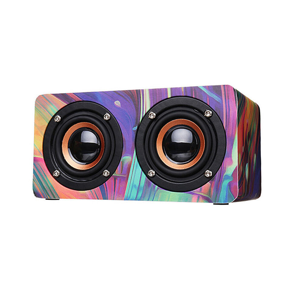 D50 Wooden Colorful Digital Amplifier Bluetooth Wireless Speaker Ultra Bass Subwoofer Sound Headset 840079122629
