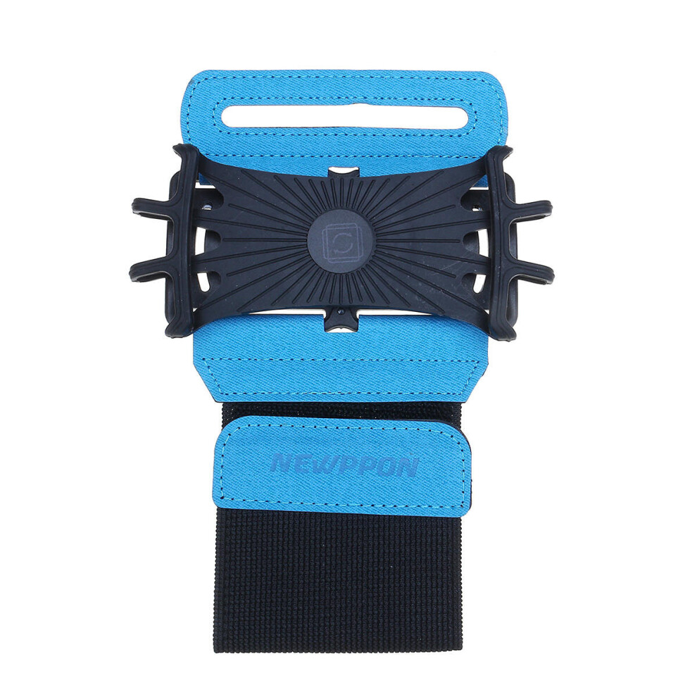Adjustable Arm Phone Bag Applicable 4-6 Inch Phone 180° Rotatable Outdoor Running Wristband Rotating Phone Bag Color Blue 840079318695