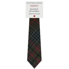 Boys All Wool Tie Woven And Made in Scotland in Kennedy Weathered Tartan