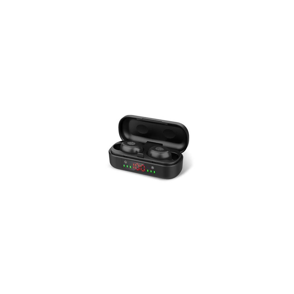 V8 Tws Bluetooth 5.0 Earphone Mini Touch Control Led Display Headphone Ipx7 Waterproof Earbuds With Mic Black 840079307040