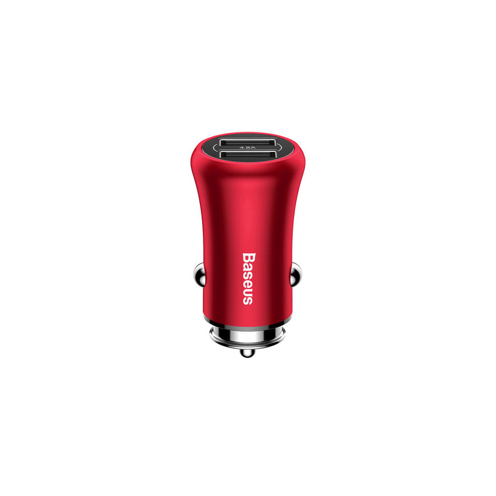 4.8A Dual Usb Ports Fast Car Charger For Iphone X 8Plus Oneplus5 Xiaomi 6 Mi A1 Tablet Color Red 840079316691