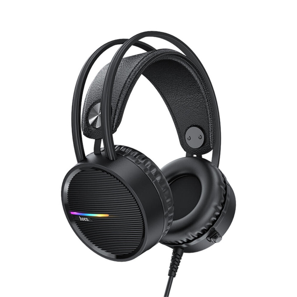 W100 Portable Wired Gaming Headphone Over-Ear Stereo Music Sport Headset With Mic Black 840079310590