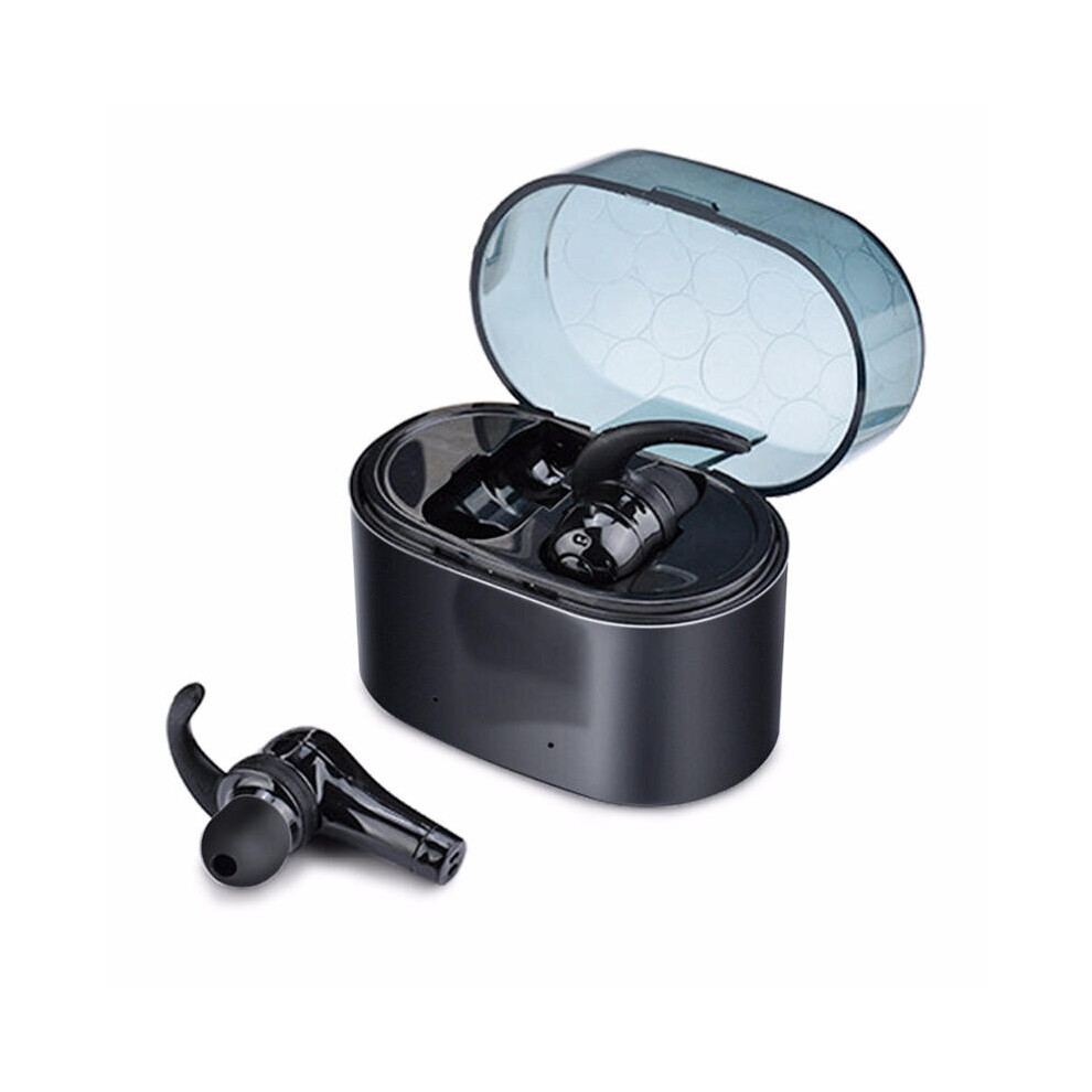 [True Wirelss] Qy1 Tws 5.0 Dual Bluetooth Earphone Stereo English Prompt Headphone With Charging Box Color Black 840079093042