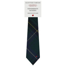 Boys All Wool Tie Woven And Made in Scotland in Henderson Modern Tartan