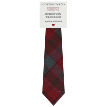 Boys All Wool Tie Woven And Made in Scotland in Robertson Weathered Tartan