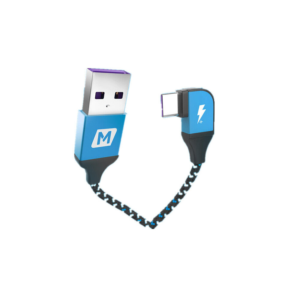 90 Degree 3A Qc3.0 Tpe Nylon 1.2M Type-C Data Cable For Samsung S10+ Xiaomi Mi8 9T Redmi Note8 Huawei P30pro Color Blue 840079312136