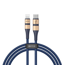 Type-C to Lightning for Fast Charging Phone PD 18W DoubLe-deck MFi certified Data Cable for iPhone 11 Pro XR X GOLDBLUE COLOR