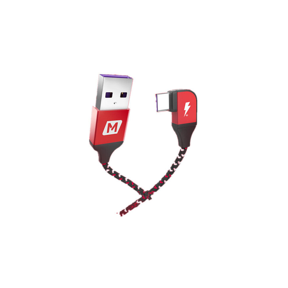 90 Degree 3A Qc3.0 Tpe Nylon 1.2M Type-C Data Cable For Samsung S10+ Xiaomi Mi8 9T Mi Note8 Huawei P30pro Color Red 840079312143