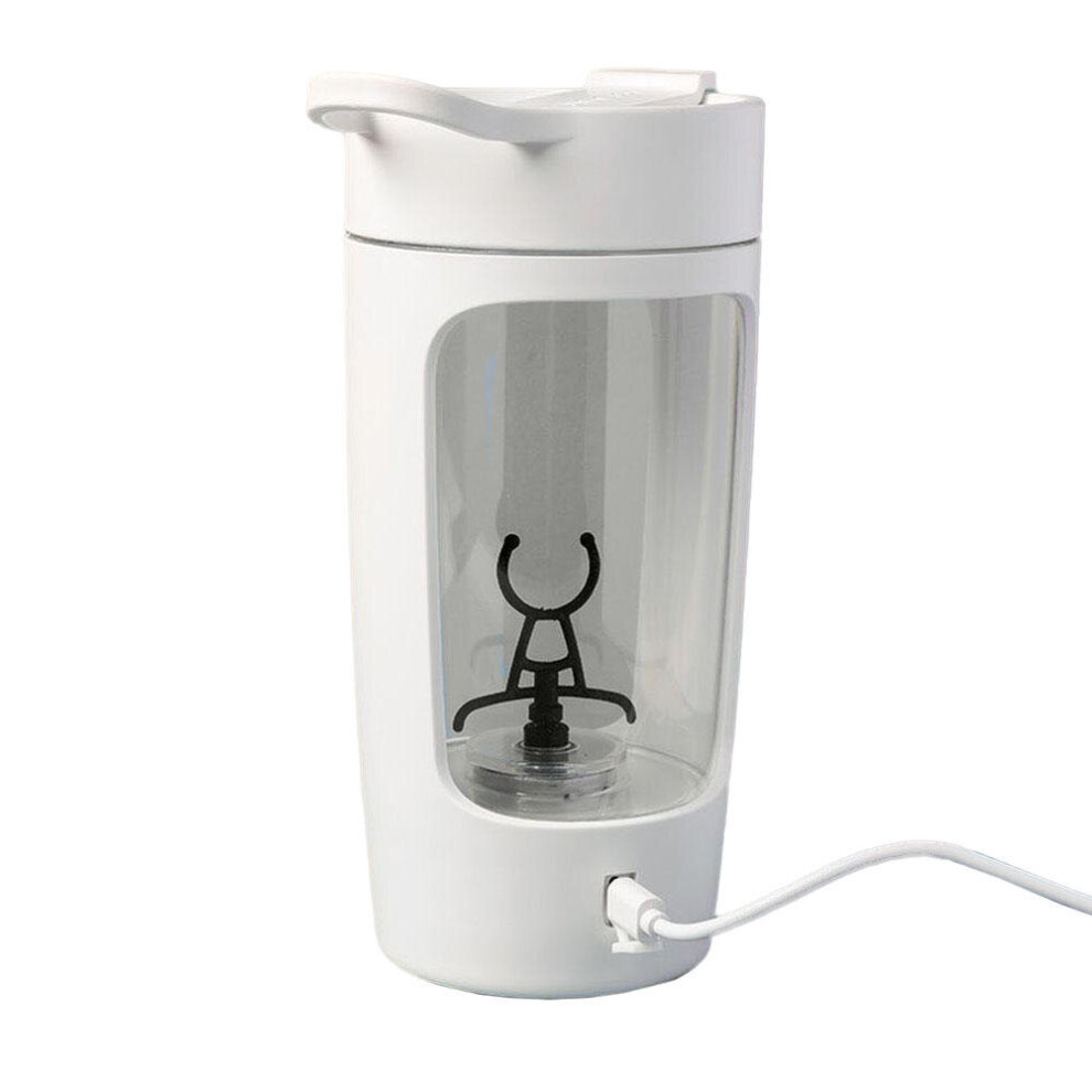 650ML Portable Electric Milkshake Mixer Juicer Blender USB Charging Fruit Juicer Mix Cup WHITE COLOR