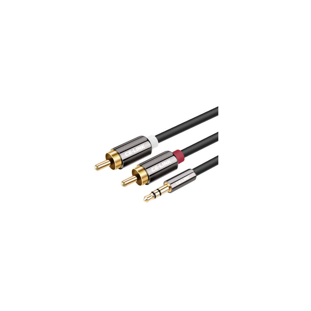 \U200b2 In 1 Splitter 3.5Mm Male To Male 2 Rca Aux Audio Cable Adapter For Smartphone Speaker Dvd 840079116611