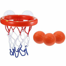 (1 Set (3 ball+1 basket?) Kids Bath Toys Hoop & Ball Bathtub Water Play Baby